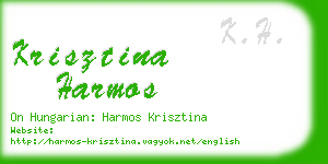 krisztina harmos business card